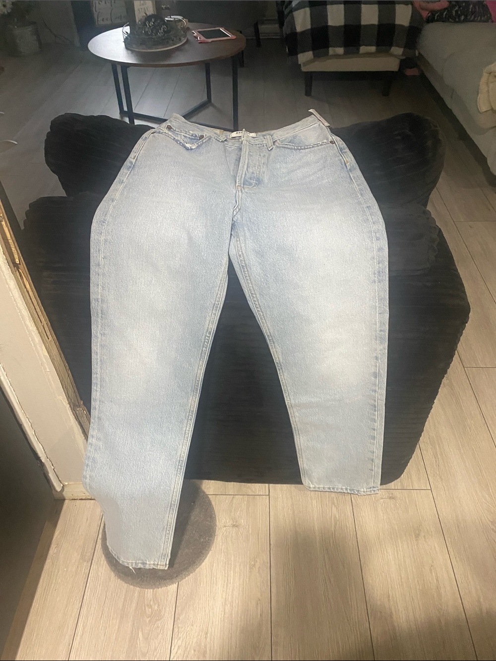 Agolde Women’s Straight Leg Jeans — Light Wash Blue